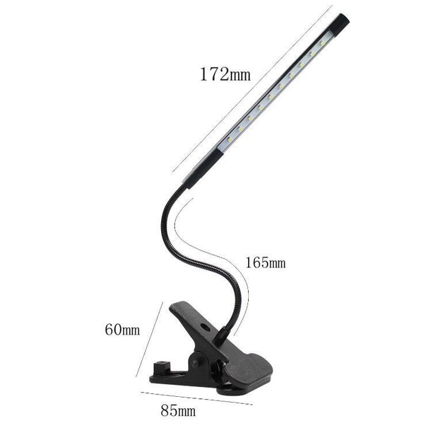 Clip on LED USB Light Flexible Reading Touch Desk Lamp