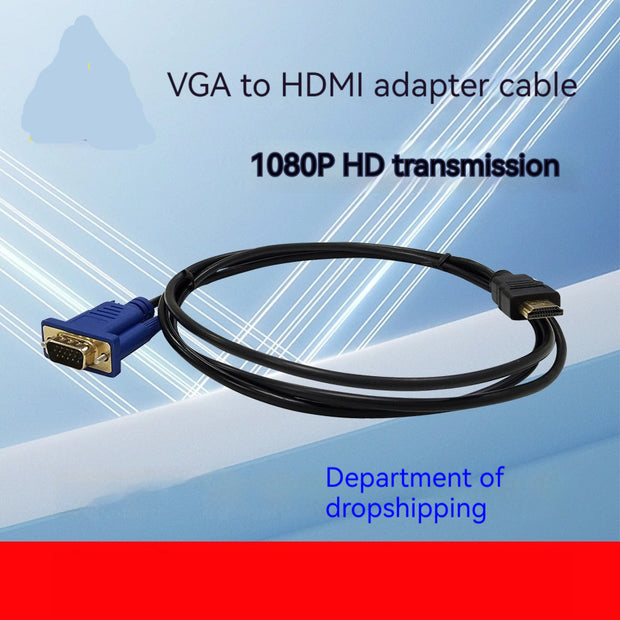 Hdmi TO VGA HD Conversion HDMI TO VGA Computer Laptop TV Cable Without Network